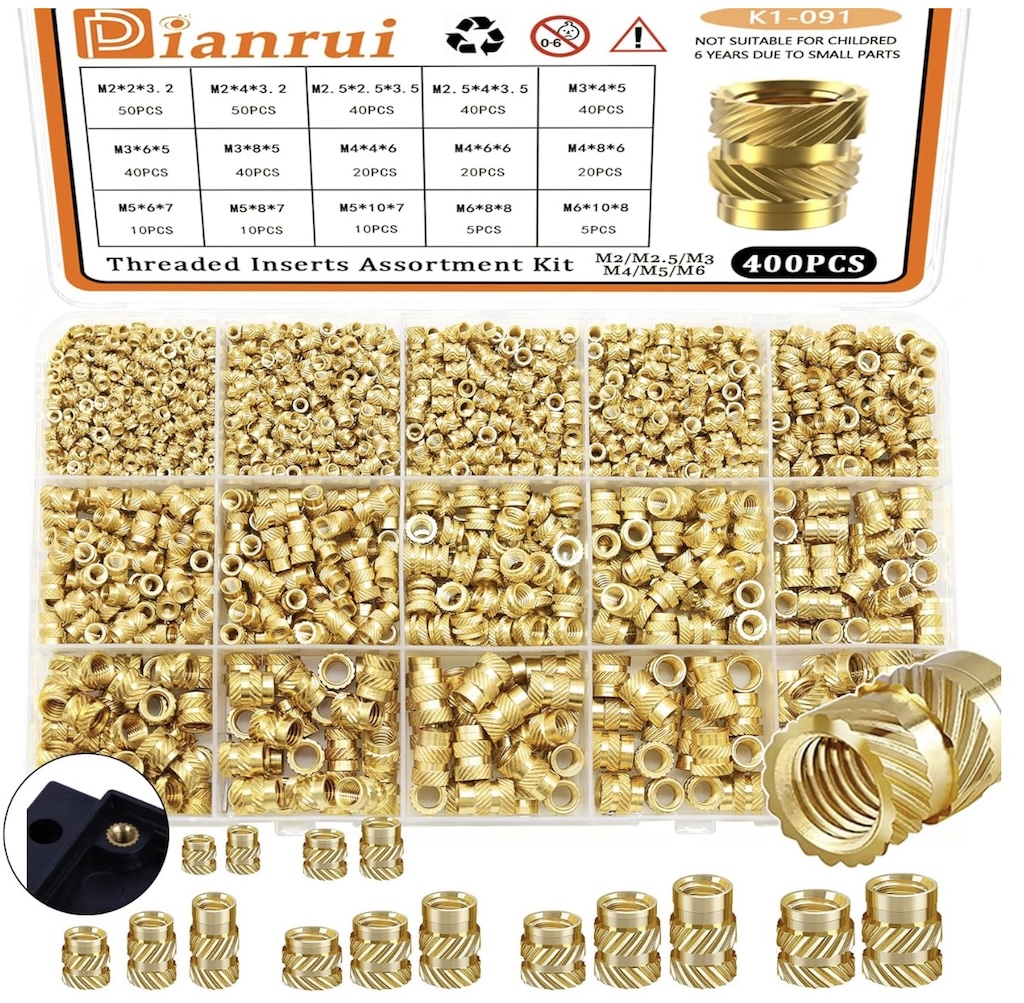 3DThreadedBrassInsertsAssortment