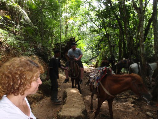 Getting readfy to ride to the falls