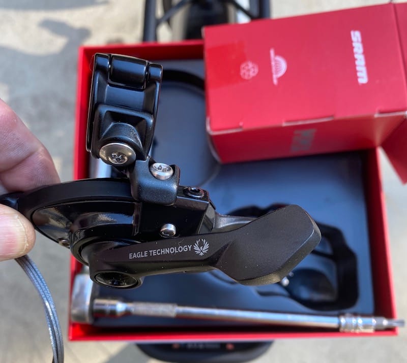 SRAM GX Shifter installed onto MMX bar clamp