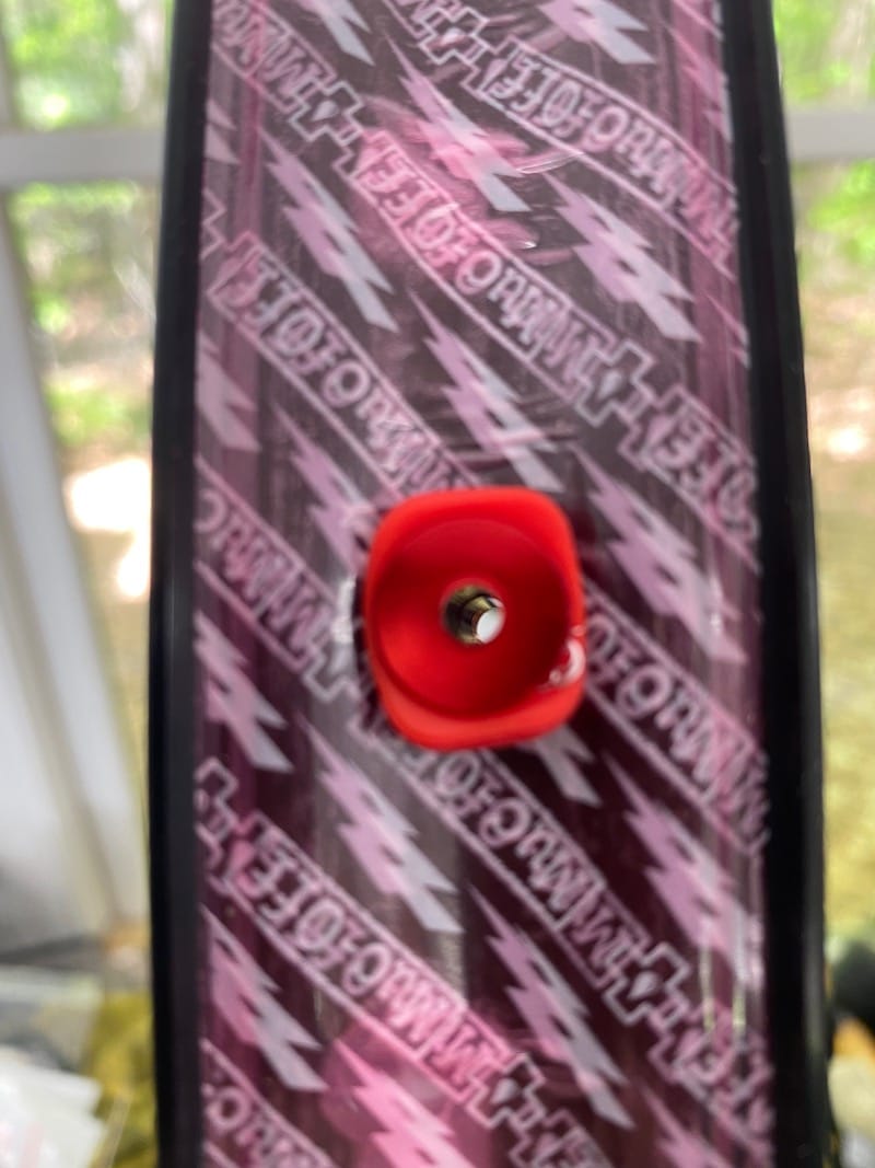 Valve being installed